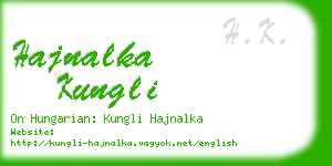 hajnalka kungli business card